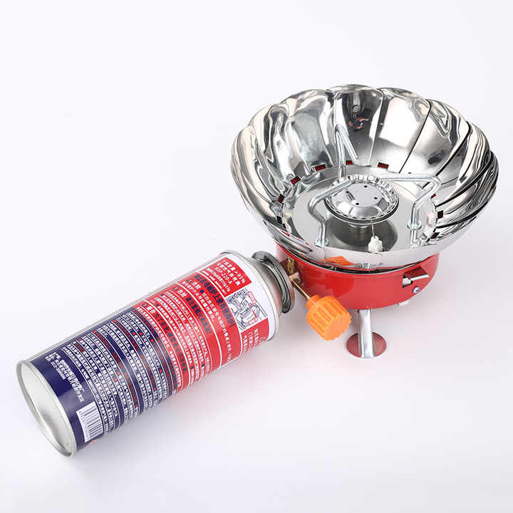 Small and lightweight gas stove for outdoor travel.