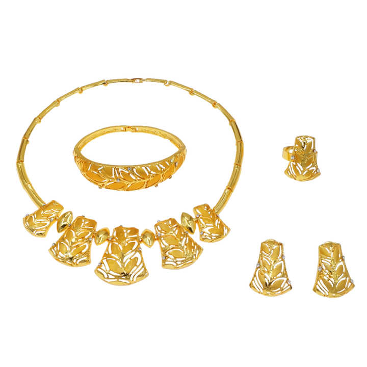 African gold jewelry set