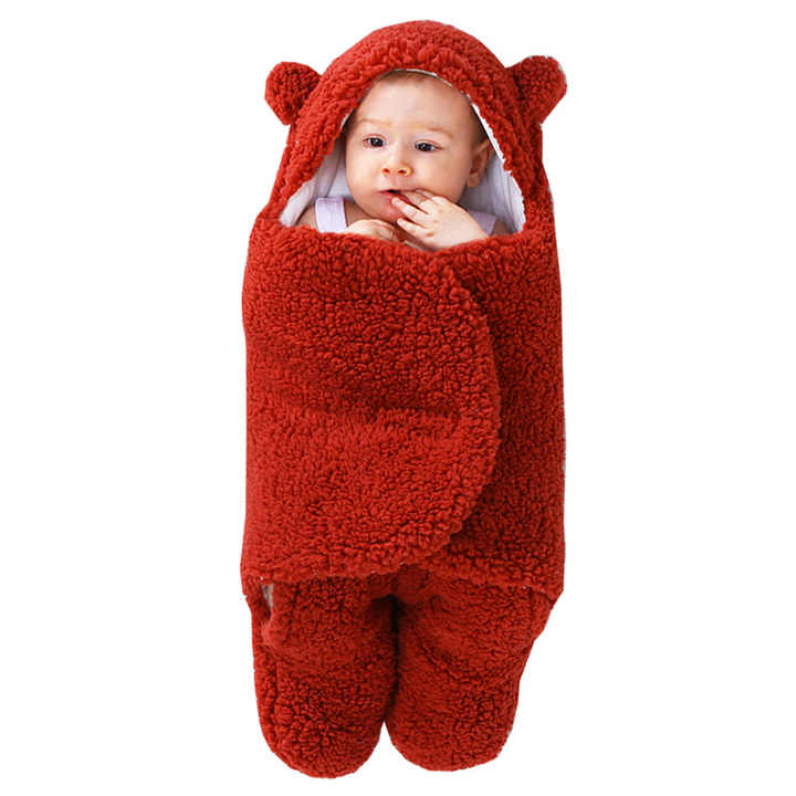 Songmai لطيف الدب الوليد قماش للف الرضع طفل لينة أفخم تلقي بطانية ، شيربا الحملان بطانية صوف Songmai Cute Bear Newborn Swaddle Blanket Baby Soft Plush Receiving Blanket, Sherpa Lamb Fleece Blanket