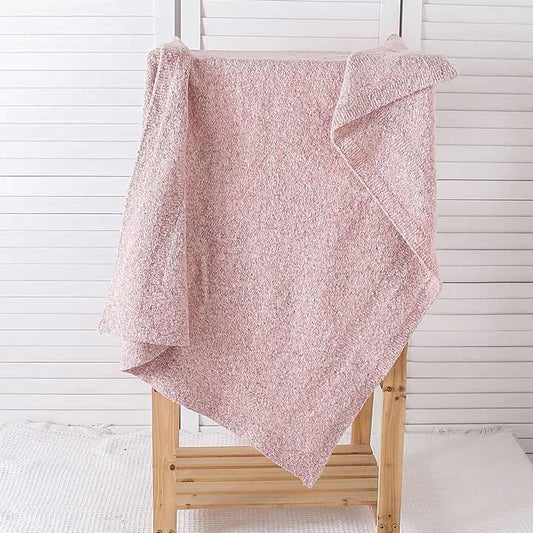 Pure Color Soft Cotton Knitted Blanket