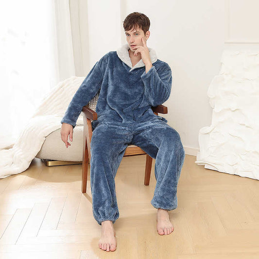 بيجاما رجالي بتصميم مخصص من المصنع, بيجاما شتوية سميكة من الصوف