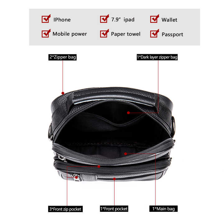 حقائب كروس بودي من الجلد الأصلي