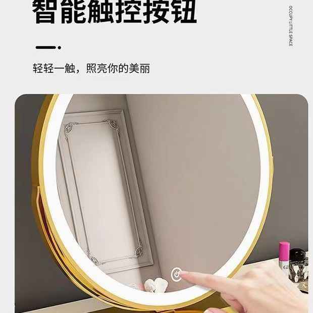 Round gold metal framed mirror wall mounted round mirrors for living room led bathroom mirror