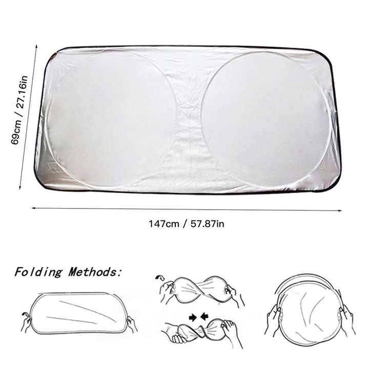 مخصص شعار المحمولة للطي سيارة نافذة أمامية . Custom Logo Portable Folding Car Front Window