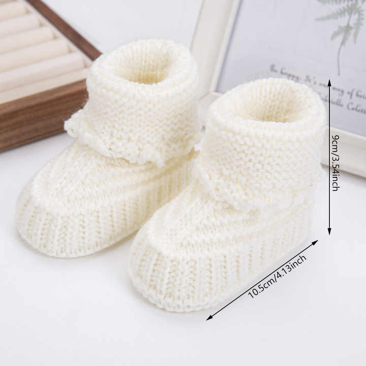 أحذية أطفال محبوكة من القطن -Striped cotton baby shoes