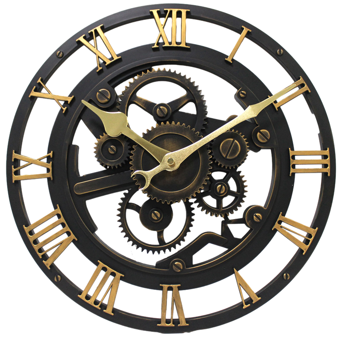Large 14 Inch Antique Round Clock - Home Decor Items for Living Room Home