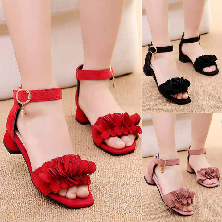 Girls' flower heels