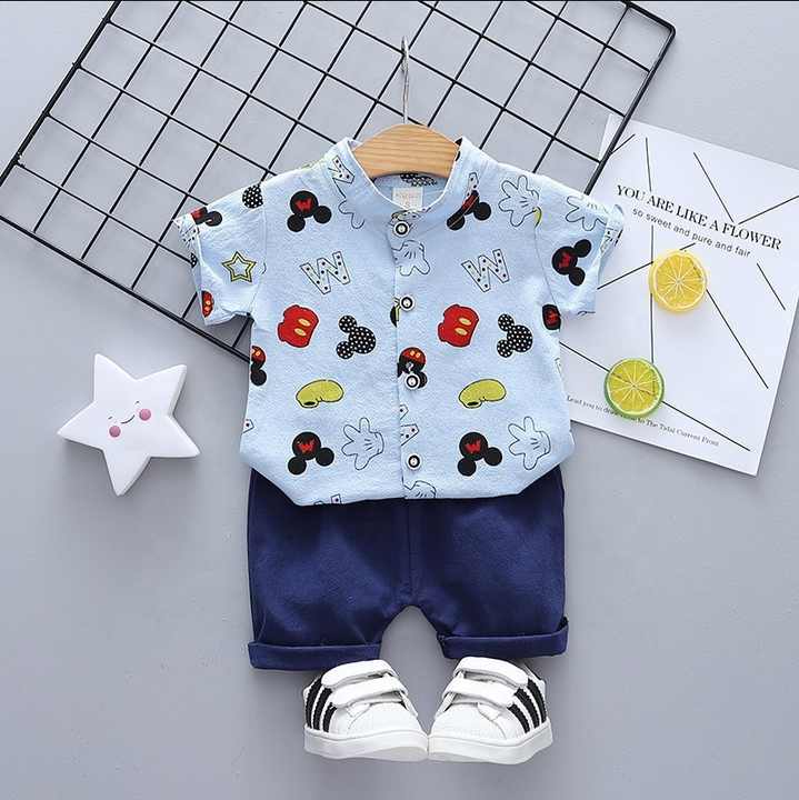 Toddler Boys Baby Kids Girl Floral-Print-Summer Clothing Set