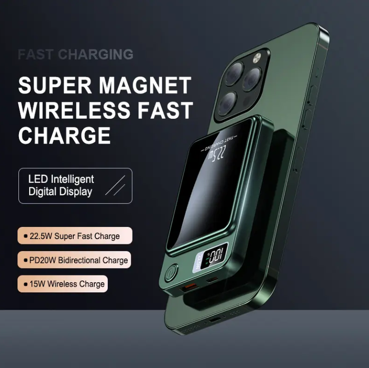 Wireless Magnetic Power Bank . بنك طاقة ممغنط لاسلكي