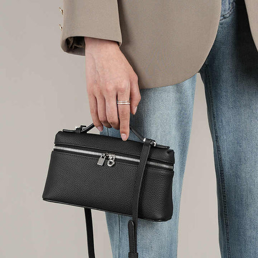 حقائب يد جديدة صغيرة كروس بودي من الجلد الطبيعي بطبقة علوية