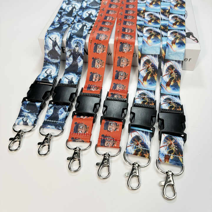Customizable polyester key and ID card hook accessories
