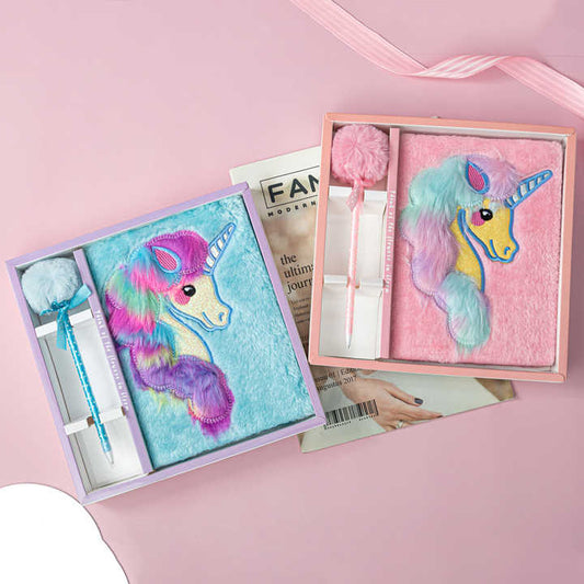 Hardcover Set 2021 New Unicorn Cartoon Kids and Plush for Student and School..