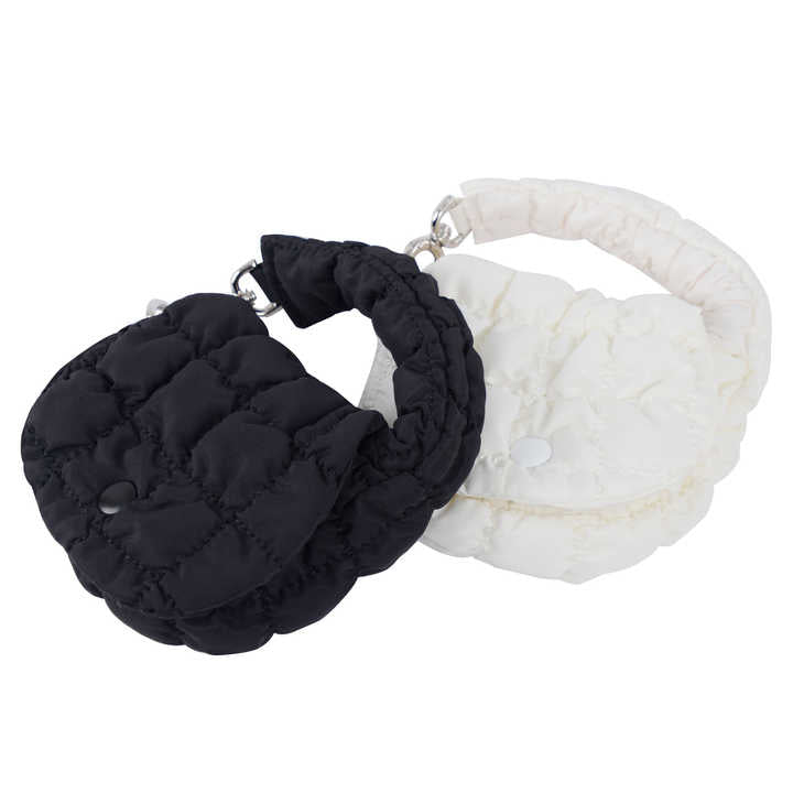 Women's quilted nylon handbag