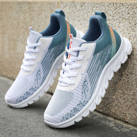 lace-up running shoes