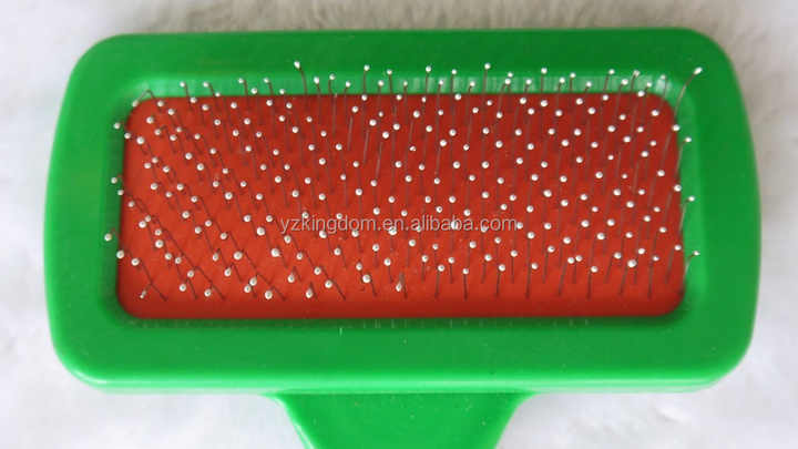 Hot Sale Pet Supplies Green and Red Pet Cat Dog Puppy Dog Hair Fur Coat Grooming Brush