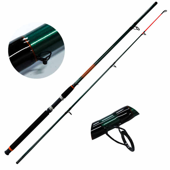 HONOREAL 2.1m Two Section Fishing Rod Solid Fiber Glass Boat Rod صنارة صيد من HONOREAL بطول 2.1 متر، مصنوعة من الألياف الزجاجية الصلبة، مصنوعة من قسمين