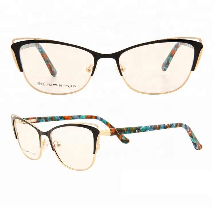 Colorful Women Metal-Eye Glasses