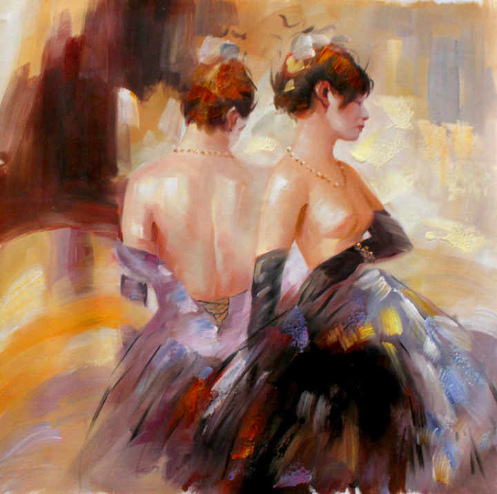 Handmade Abstract Oil Painting -لوحة زيتية تجريدية
