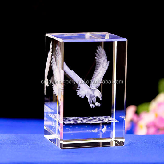 High Quality 3D Crystal Eagle Glass