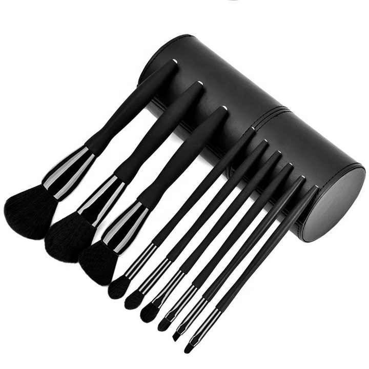 Hair Brochas De Maquillaje Makeup Brush مجموعة فرش مكياج نباتية من 9 قطع،
