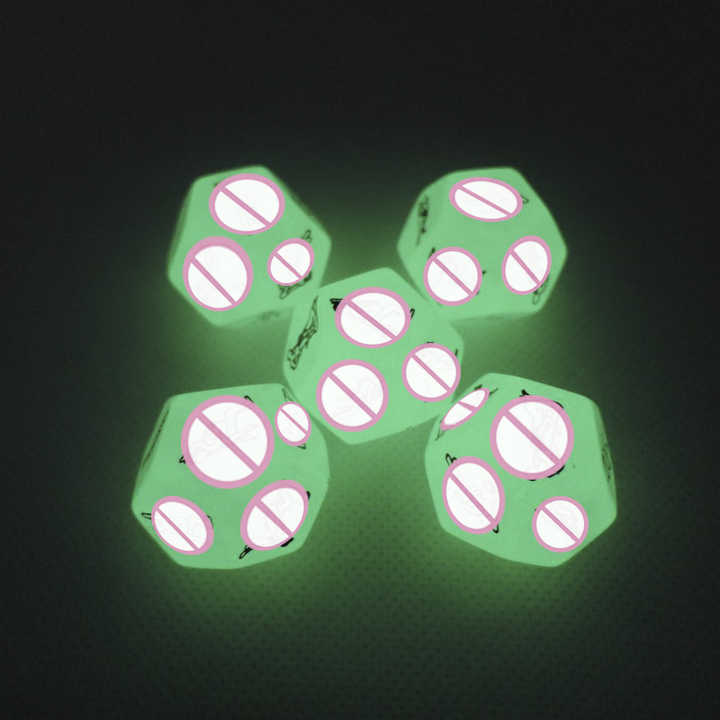 Glow-in-the-dark sex dice