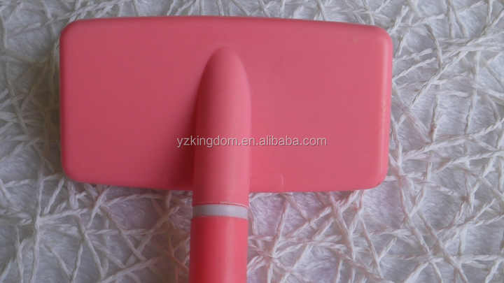 Pink Plastic Handle Pet Dog Cat Animal-فرشاة تنظيف