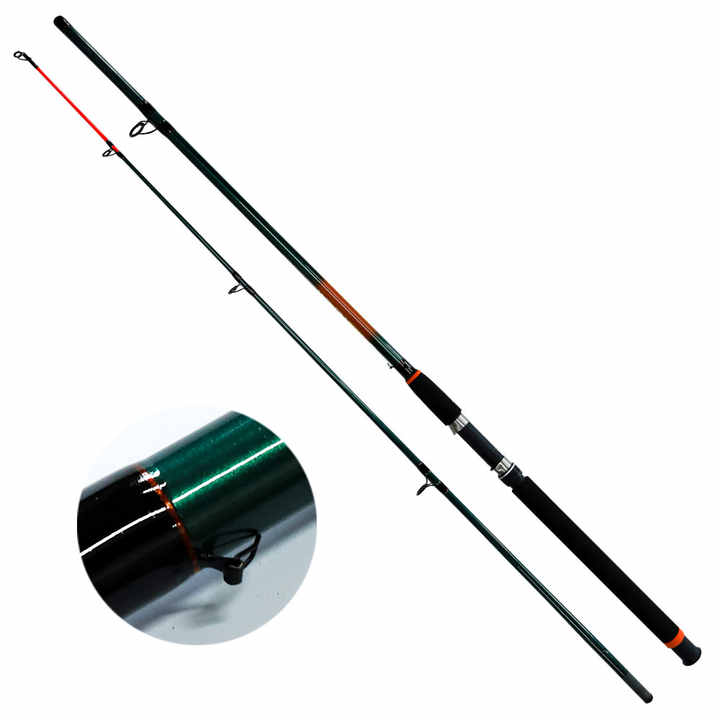 HONOREAL 2.1m Two Section Fishing Rod Solid Fiber Glass Boat Rod صنارة صيد من HONOREAL بطول 2.1 متر، مصنوعة من الألياف الزجاجية الصلبة، مصنوعة من قسمين