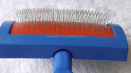 كلب القط الاستحمام أداة تهذيب الشعر فرشاة من المشمع مع بسيطة البلاستيك مقبض - ادوات تنظيف