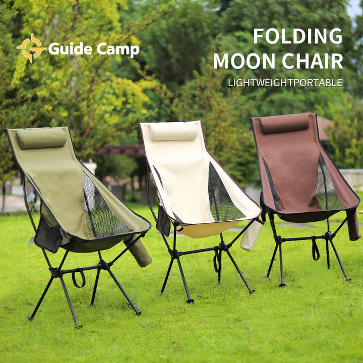 Outdoor Folding Chair, Portable Moon Chair for Beach,