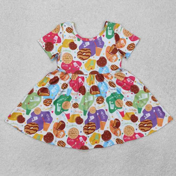 Piece Clothes- فستان أطفال بناتي بأكمام قصير