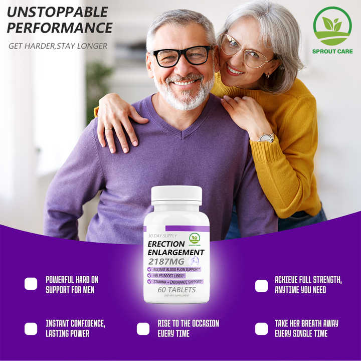 Private Label Power Capsules for Men Energy Boosting Pills Plus Solid Energy Supplements Maca Root Tablets