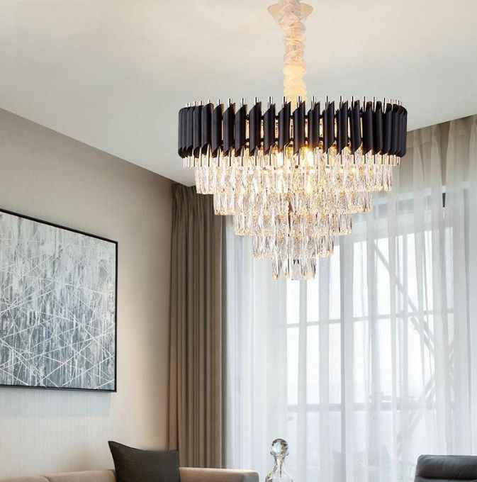 Crystal chandelier interior lighting