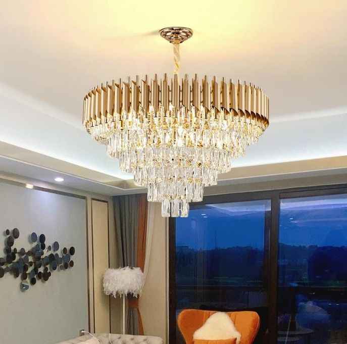 Crystal chandelier interior lighting