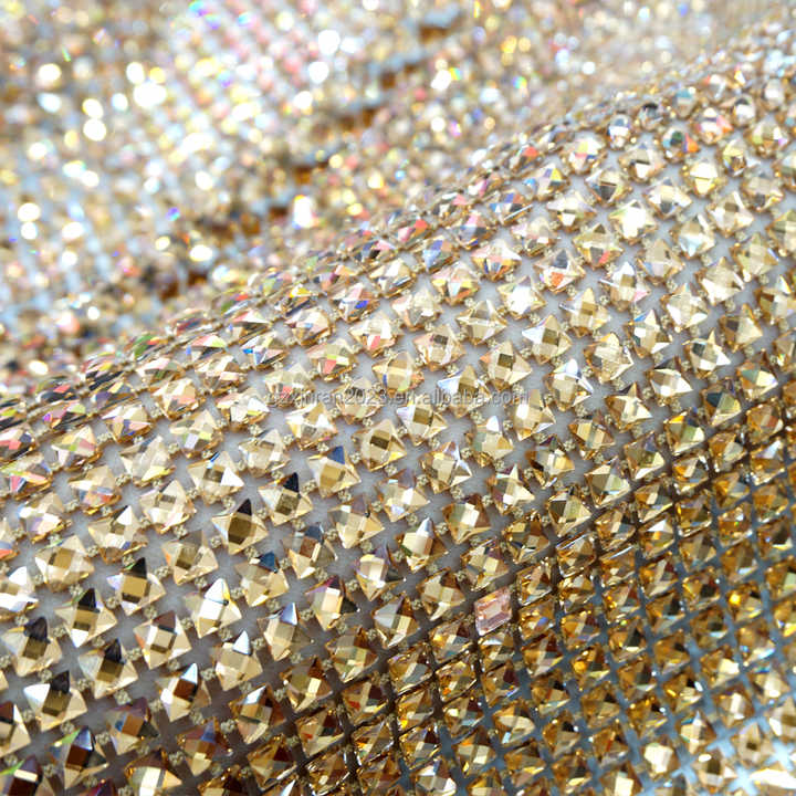 Selling Heavy Square Crystal-Mesh Fabric