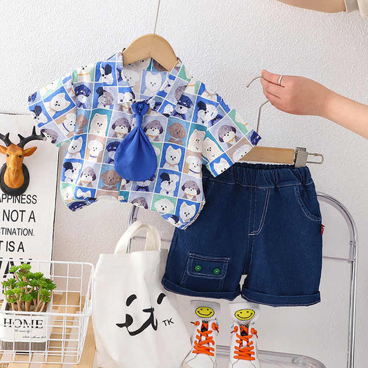 شورت اولاد صيفي من قطعتين