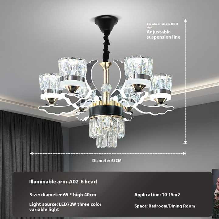 Glass lamp for living room