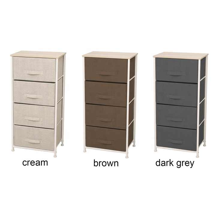 Drawers Dresser Storage Tower برج تخزين أدراج عمودي مكون من 4 طبقات