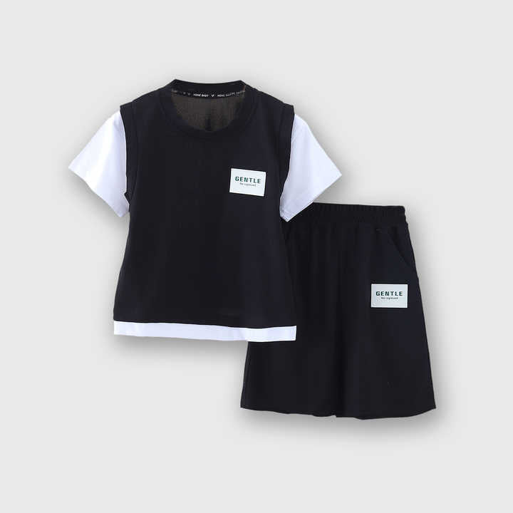 Boys' Shorts and T-Shirt Set, Summer Loose Plus Size