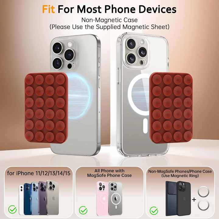 Anti-slip Silicone Suction Magnetic Grip for Mobile