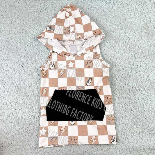 شورت اولاد طقم ملابس للأولاد مكون من قطعتين، قمصان بقلنسوة وشورتات