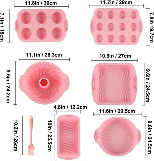 Piece BPA-Free Nonstick Silicone-Bakeware Set