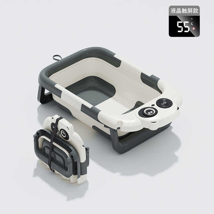 New Factory Foldable Bathtub with Newborn Baby Gift Bath Tub Set Temperature Sensitive