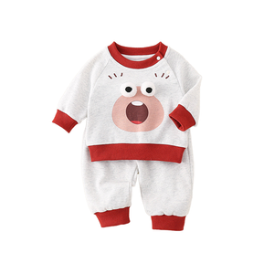 Two-Piece Set Children's Suit for 0-36 Months - طقم ملابس أطفال للربيع والخريف بتصميم جديد،