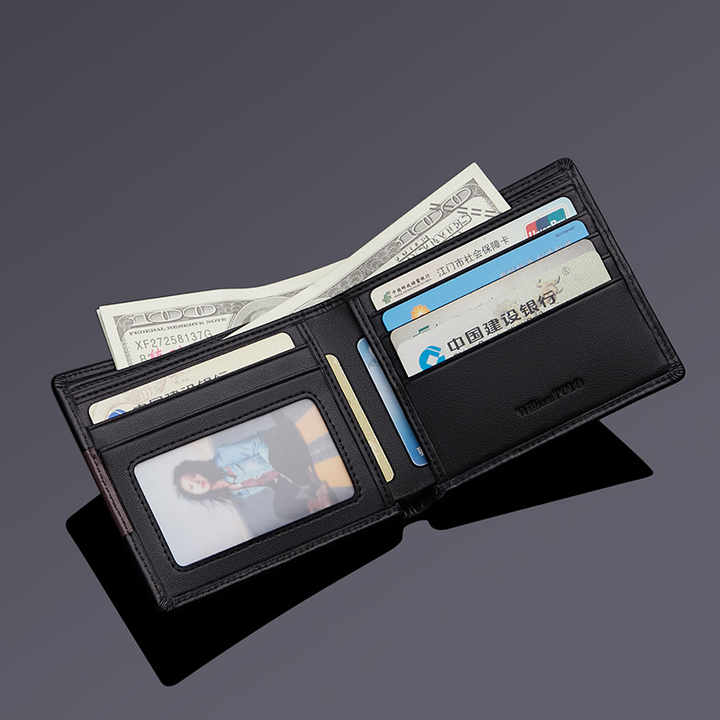 2021 New Vintage Men's Small Wallet High Quality Black