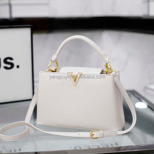 حقيبة يد نسائية جديدة من جلد البولي يوريثان