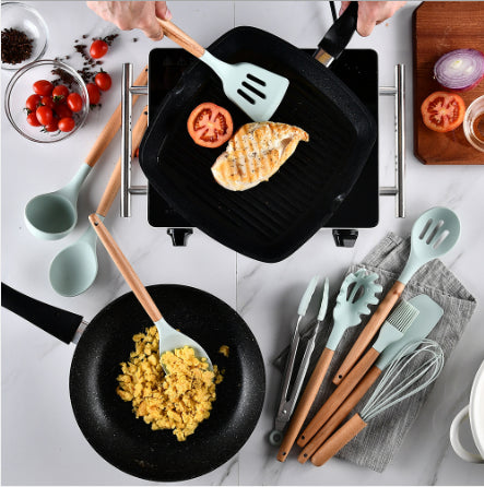 مجموعة أدوات مطبخ للطهي من السيليكون - Silicone Kitchen Cooking Utensil Set