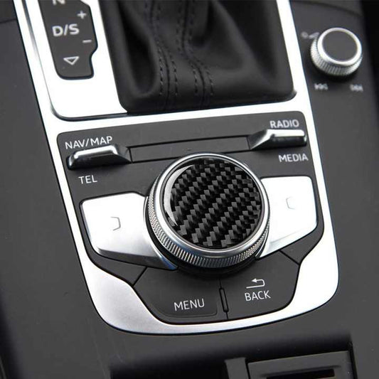 3K Carbon Fiber Center Control Button Switch Sticker.