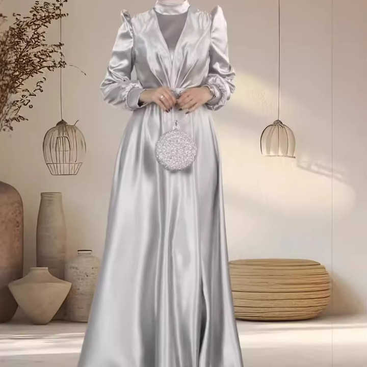 Satin Evening - فستان سهرة