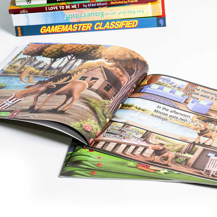 Custom Colorful Book Printing Hardcover Wholesale Paperback English Comic Novel Book Printing طباعة كتب ملونة مخصصة، غلاف مقوى، غلاف ورقي بالجملة، طباعة كتب روايات هزلية إنجليزية