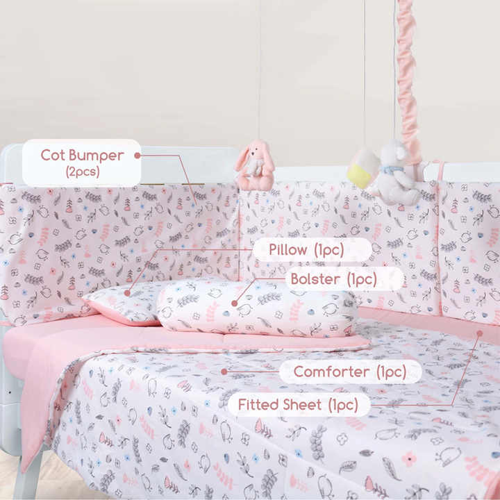 Jersey Cotton Soft Newborn Baby -طقم سرير أطفال حديثي